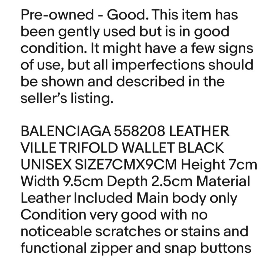Balenciaga Black Leather Wallet - Picture 10 of 10